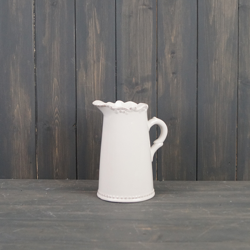 White Jug with Decorative Rim detail page